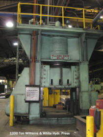 Liquidation price on this used 1200 tion Williams and White hrdraulic press located in Southern California production plant